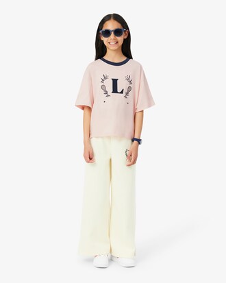 T-Shirt aus Baumwolle mit kontrastierendem Badge