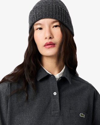 Oversized Polohemd im Flanellhemdstil