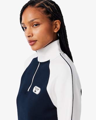 Sweatshirt Tennis Heritage mit Badge und Quarter Zip