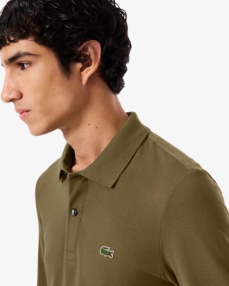 Slim Fit-Polohemd L.12.12 mit langen &Auml;rmeln