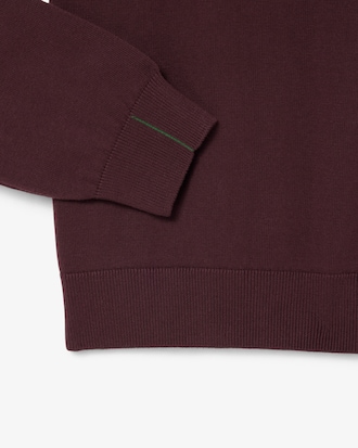 Pullover aus Baumwolle mit Rei&szlig;verschluss und hohem Kragen