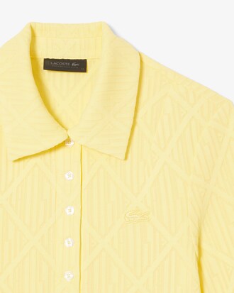 Slim Fit-Polohemd Runway mit Jacquard-Monogramm