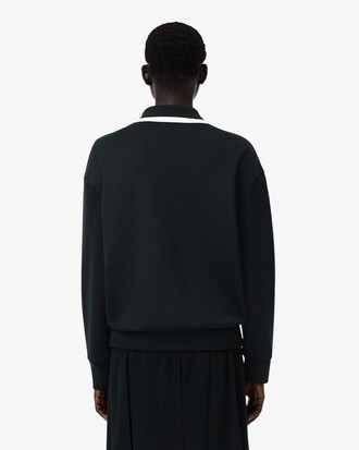 Sweatshirt Runway mit Polokragen und Badge-Akzenten