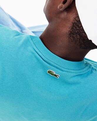 Herren-Rundhals-T-Shirt aus Baumwolljersey mit Kroko-Schriftzug