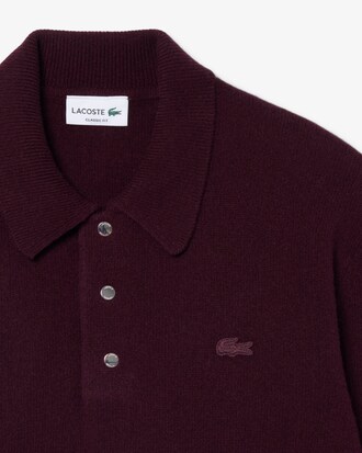 Pullover aus Filzwolle mit Polokragen
