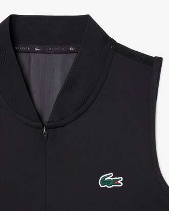 &Auml;rmelloses Tennis-Polohemd aus Stretch-Materialmix