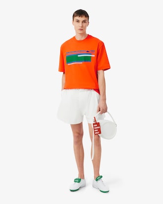 Strukturiertes T-Shirt Runway aus Jersey mit Streifen