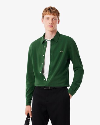 Slim Fit-Hemd aus Baumwollpiqué