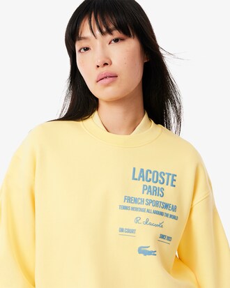 Oversized-Sweatshirt mit Falten und Druck