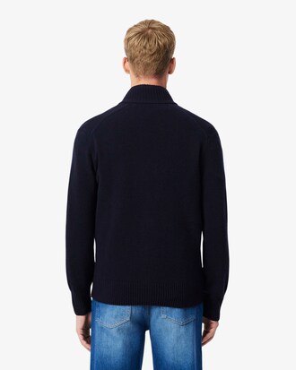 Pullover aus Tuchwolle mit Rei&szlig;verschluss