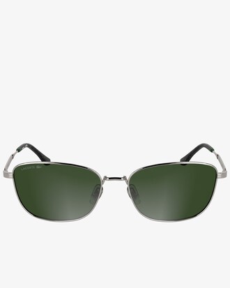 Rechteckige Sonnenbrille aus Metall mit Monogramm
