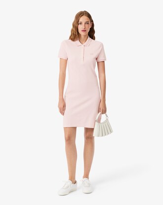 Slim Fit-Polokleid aus dehnbarem Mini Piqu&eacute;