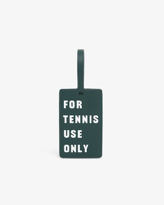 Gep&auml;ckschild Runway aus bedrucktem Leder