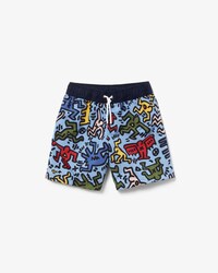 Jungen Schwimmshorts aus Canvas mit Palmenprint