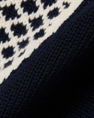 &Auml;rmelloser Pullover aus Baumwoll-Jacquard