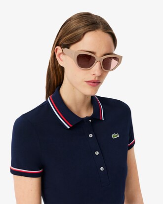 Rechteckige Acetat-Sonnenbrille mit Monogramm