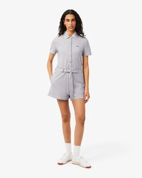 Playsuit aus Stretch-Piqu&eacute; mit Polokragen