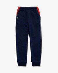 Jungen-Jogginghose aus Fleece mit Kontraststreifen