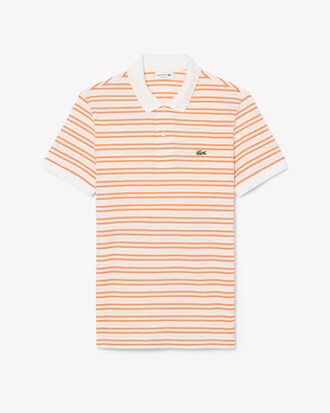 Gestreiftes Classic Fit-Polohemd aus Petit Piqu&eacute;