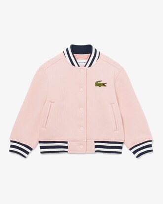 Bomberjacke aus Fleece mit gesticktem Badge
