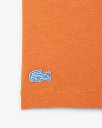 T-Shirt aus Baumwolle mit Badge-Akzent