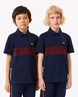 Polohemd aus Petit Piqué mit Kontrastband