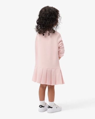 Kleid aus Fleece mit langen &Auml;rmeln