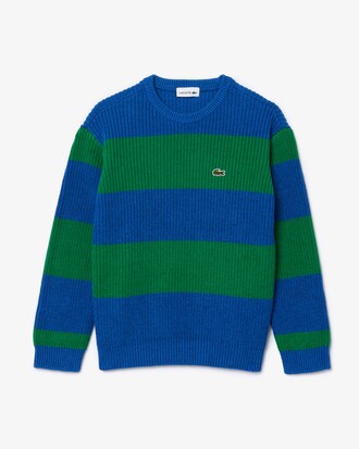 Pullover aus Baumwolle mit zweifarbigen Streifen