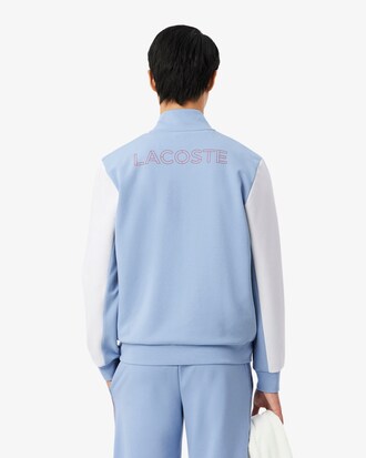 Sport-Sweatshirt mit Rei&szlig;verschluss und Colorblock-Design
