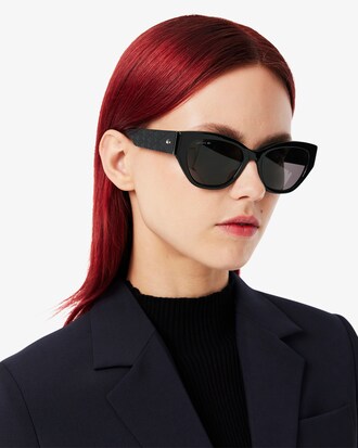 Rechteckige Acetat-Sonnenbrille mit Monogramm