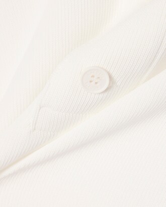 Rippstrick-Sweatshirt aus Baumwolle mit Polokragen