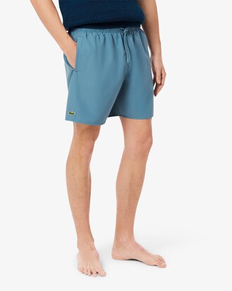 Halblange, einfarbige Badehose