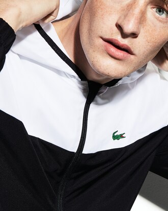 Herren LACOSTE SPORT Tennisjacke mit Colourblocks und Kapuze