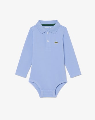 Baby-Body aus Piqu&eacute; mit langen &Auml;rmeln