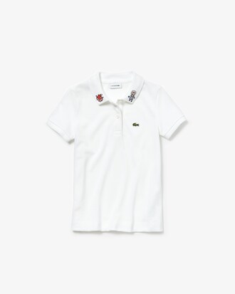M&auml;dchen Petit Piqu&eacute; Poloshirt mit Muster Keith Haring LACOSTE