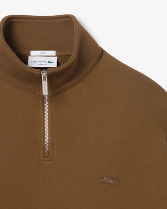 Sweatshirt aus schwerem Fleece mit Rei&szlig;verschluss und hohem Kragen