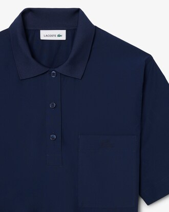 Polokleid aus Popeline mit kurzen &Auml;rmeln