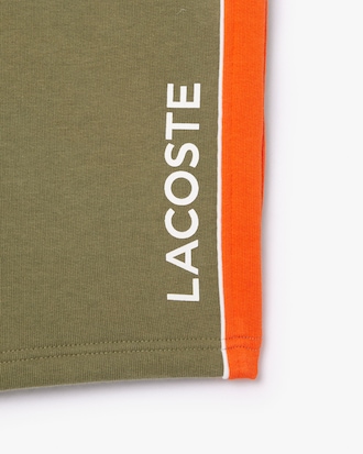 Shorts aus Fleece mit Kontraststreifen