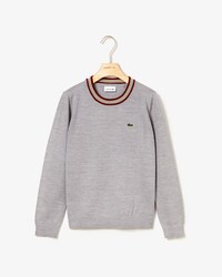 Jungen-Pullover mit Kontraststreifen aus Wollmischung