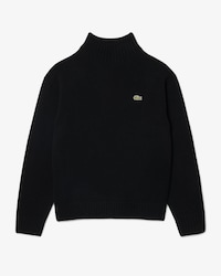 Pullover aus Kaschmir mit 3D-Strick und hohem Kragen