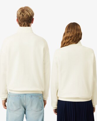 Sweatshirt aus schwerem Fleece mit Rei&szlig;verschluss und hohem Kragen