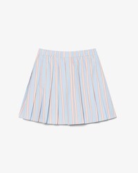 Gestreifter Faltenrock mit Shorts aus Popeline
