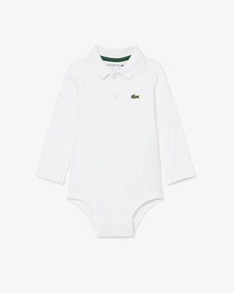 Baby-Body aus Piqué mit langen Ärmeln