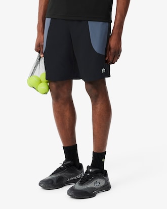 Wasserabweisende Sportshorts mit Colorblock-Design