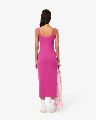 Langes, nahtloses Rippstrickkleid
