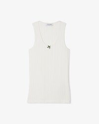 Slim Fit-Tanktop aus Pointelle-Spitze