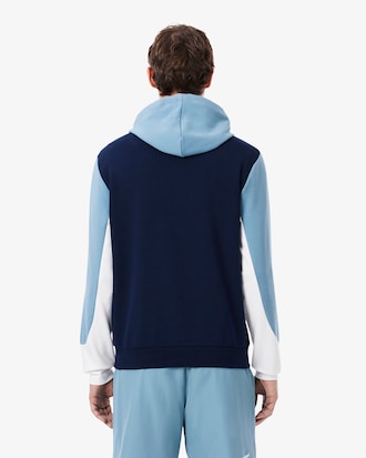 Sportlicher Hoodie mit Rei&szlig;verschluss und Colorblock-Design