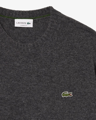 Pullover aus Tuchwolle mit Rundhalsausschnitt