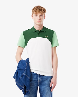Regular Fit-Polohemd L.12.12 mit Colorblock-Design