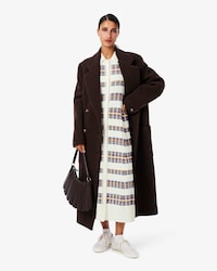 Rippstrickkleid mit Polokragen